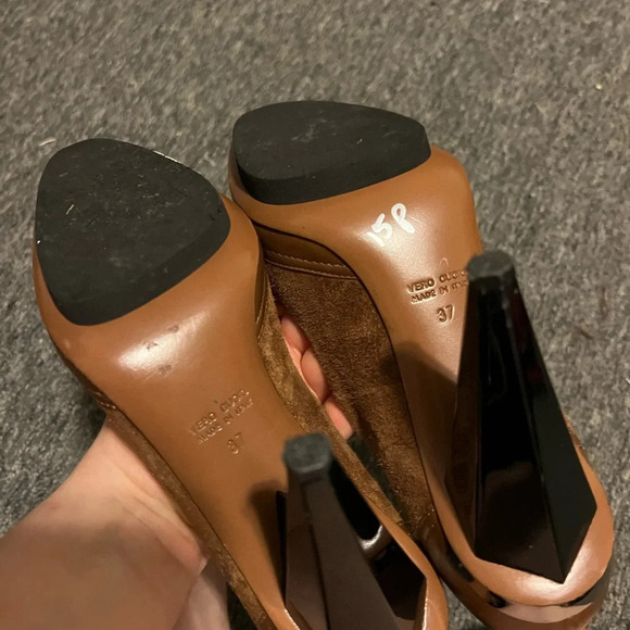 Lanvin Brown Heels Size 37 - Picture 5 of 9